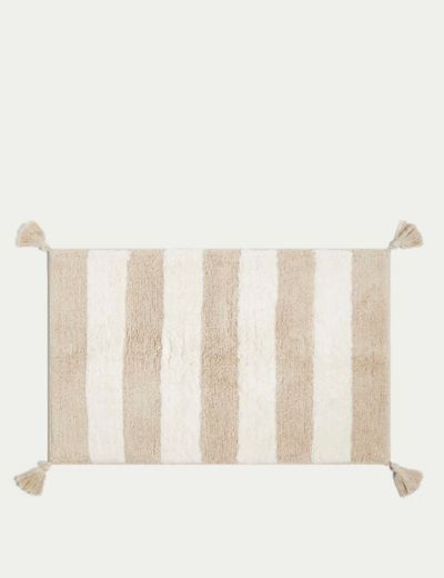 Pure Cotton Striped Bath Mat